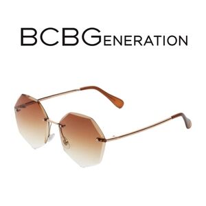 🆕NWT BCBG Rimless Geometric Sunglasses